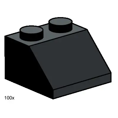 2x2 Roof Tiles Steep Sloped Black