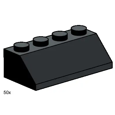 2x4 Roof Tiles Steep Sloped Black