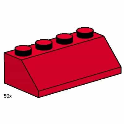 2x4 Roof Tiles Steep Sloped Red