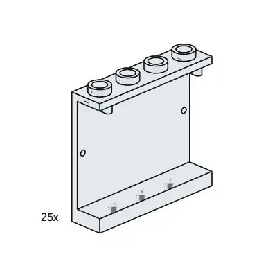 1x4x3 Wall Element Clear