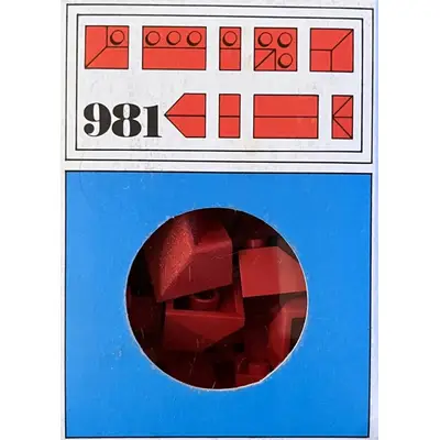 34 sloping profile bricks, including profile peak bricks, Red