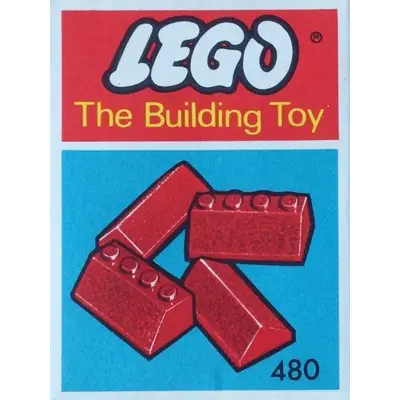 Slopes and Slopes Double 2 x 4, Red (The Building Toy)
