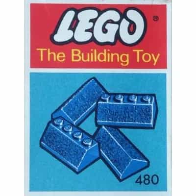 Slopes and Slopes Double 2 x 4, Blue (The Building Toy)