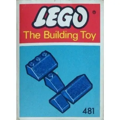 Slopes and Slopes Double 2 x 3 an 2 x 1, Blue (The Building Toy)