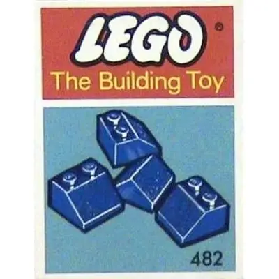 Slopes and Slopes Double 2 x 2, Blue (The Building Toy)
