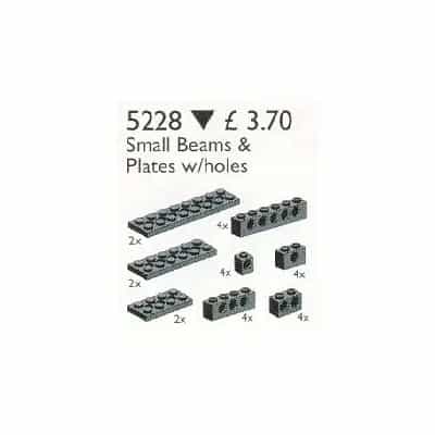Technic Beams and Plates with Holes, Black