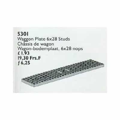 Wagon / Carriage Plate 6 x 28, Grey