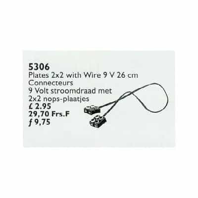 Plates 2 x 2 with Wire, 9V, 26 cm