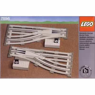 Left and Right Manual Points with Electric Rails Grey 12V