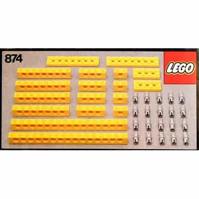 Yellow Beams with Connector Pegs