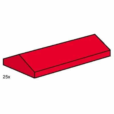 2 x 4 Ridge Roof Tiles, Low Sloped Red