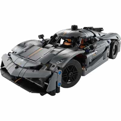 Szary hipersamochód Koenigsegg Jesko Absolut