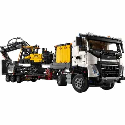 Ciężarówka Volvo FMX i koparka EC230 Electric