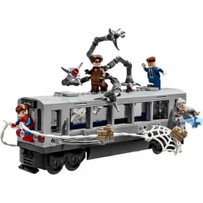 LEGO 76321 Spider-Man kontra Doc Ock — scena w metrze