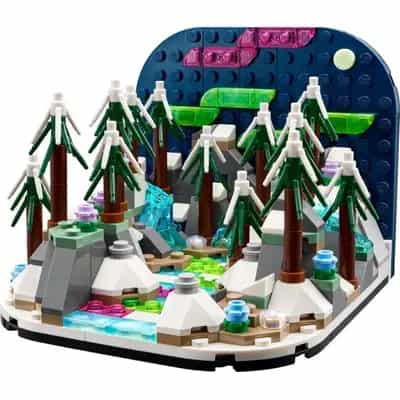 Diorama z zorzą polarną