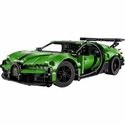 Zielony hipersamochód Bugatti Chiron Pur Sport
