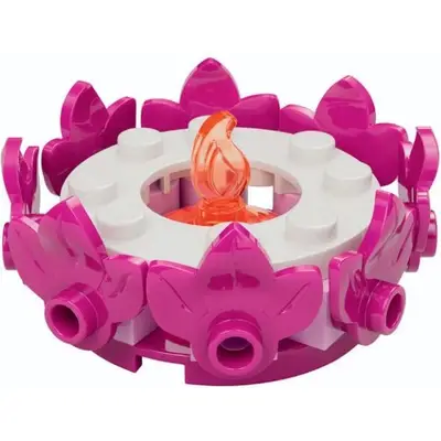 Magenta Flower Candle