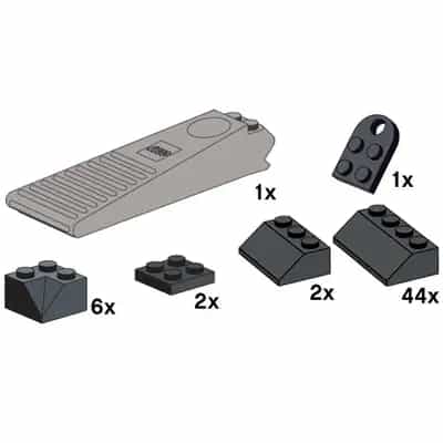 Grey Brick Separator with Black Frame Pieces