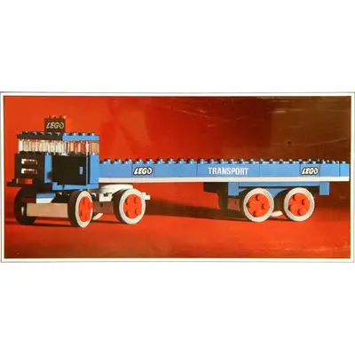 Articulated lorry with large flatbed