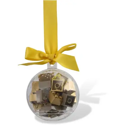 Holiday Bauble with Gold Bricks